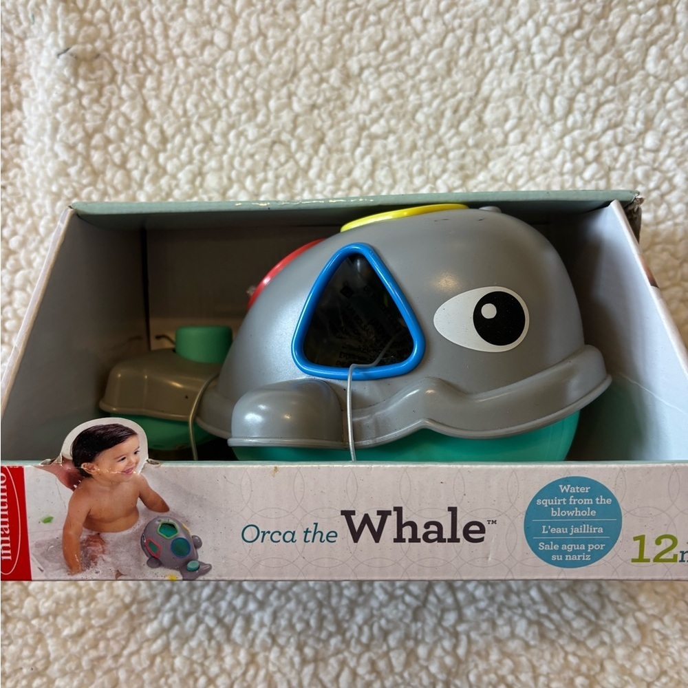 NWT Infantino Orca the Whale Sorting Bath Toy.